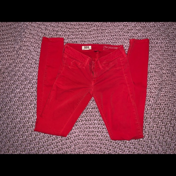 Red skinny jeans - Picture 2 of 2